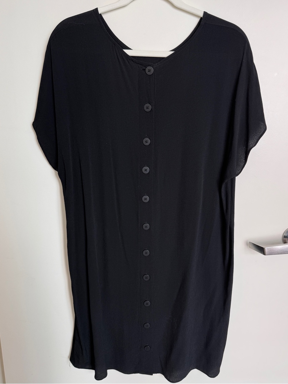 Madewell Black Button-Back Mini Dress Size M